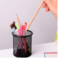 Pen Holder - Pencil Holder for Desk - Metal Mesh Office Desk Pen Organizer Holders - Medium Sized Black Pen Cup Pencil Cup 